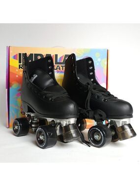 IMPALA Rollerskates BLACK BNIP Women's Size 6 Vegan Leather Booties